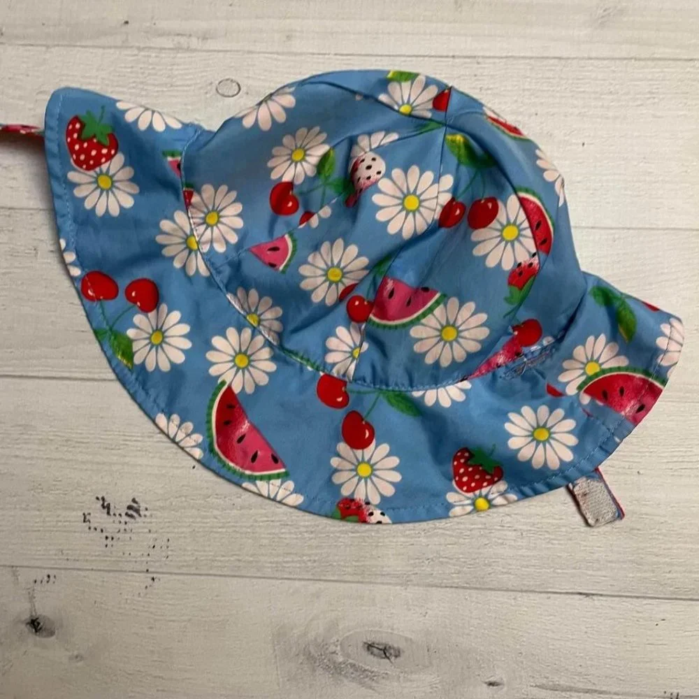 wee wave baby girls reversible watermelon‎ sun hat